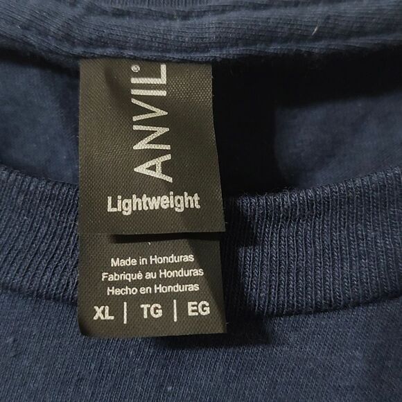 Santa HoHoHo navy blue short sleeve Christmas tshirt Christmas Sz XL - Picture 3 of 4